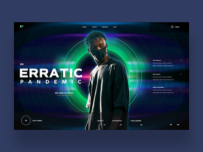 Erratic Pandemic Web Design coronavirus covid 19 graphic design graphic designer logo designer photography ui ui design ux ux design web design web designer