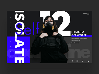 Self Isolate Web Design coronavirus covid19 design daily graphic designer graphics photography ui ui design ux ux design web design web designer