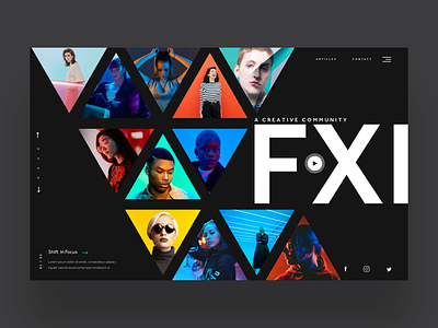 FXI - web design concept fashion graphic designer logo design logo designer photography ui design ui trends web design web designer