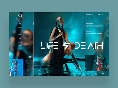 Life & Death Web Ui Design Concept art fashion graphic design photography ui ui design ux ux design web design