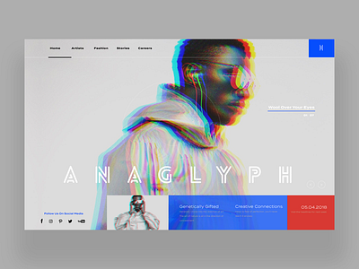 Anaglyph Web Ui Design fashion graphic design photography ui ui design ux ux design web design web designer web development