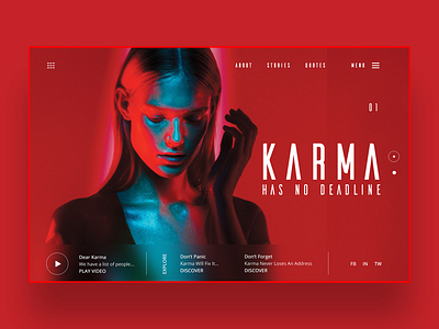 Karma has no deadline ui design concept