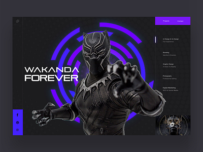 wakanda forever web ui design