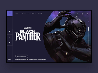 Black Panther Web Design Concept black panther graphic designer photography ui ui design uiux ux ux design web design web designer