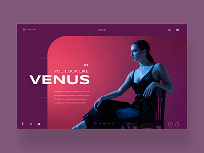 You Look Like Venus ui design concept fashion photography ui ui design ux design ux web design