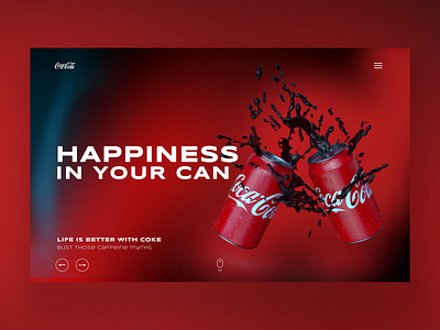 Coca Cola Website Redesign coca cola photography product design ui ui design uiux ux ux design web design