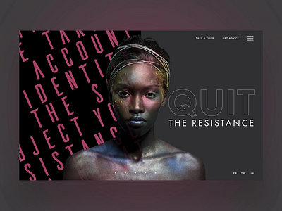 Quit The Resistance Web Design Concept design inspiration graphic design logo designer ui design ux design web design web designer