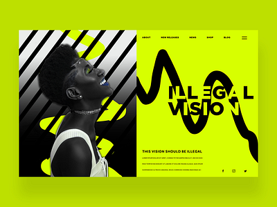 Illegal Vision Ui Design Concept fashion graphic design logo design photography ui ui design ux ux design web design