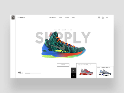 Supply + Demand Ui Design Concept designer fashion graphic design photography sneakers ui ui design ux web design