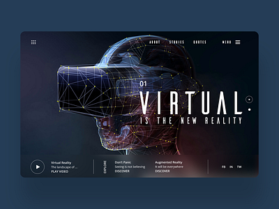 Virtual is the new reality web design concept
