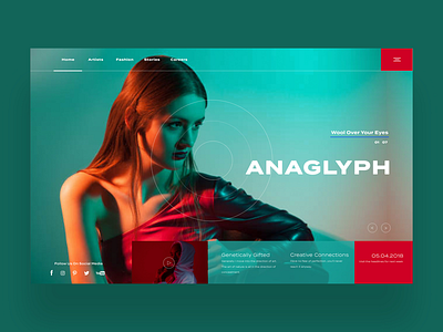 Anaglyph 3.0 Website Ui Design Concept daily design design inspiration fashion photography ui ui design ux ux design web design web designer