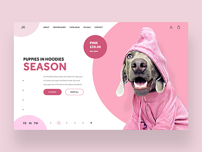 Puppies In Hoodies Web Ui Design daily inspiration design inspiration dog e commerce photography puppy ui ui design uiux ux ux design web design