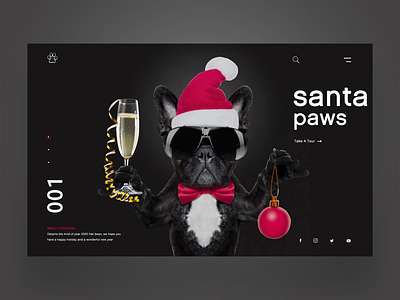 Santa Paws Champagne Ui/Ux Design christmas designs with dogs graphic design merry christmas photography ui ui design ux ux design web design web designer