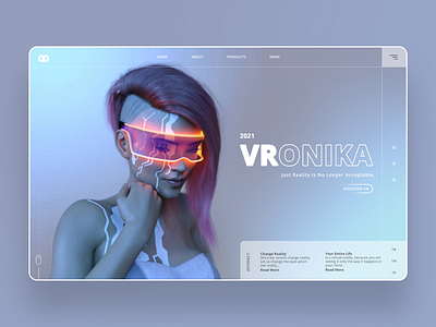 VRONIKA web ui design concept daily design design inspiration photography ui ui design ux ux design virtual reality vr web design web development