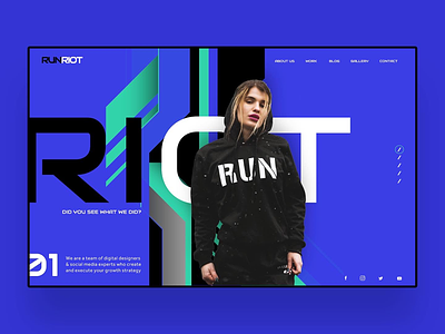 Run Riot Digital Agency Web Ui Concept