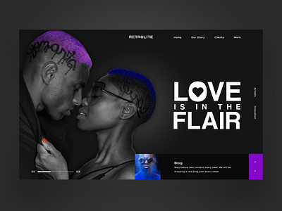 Love Is In The Flair Website UI Design Concept