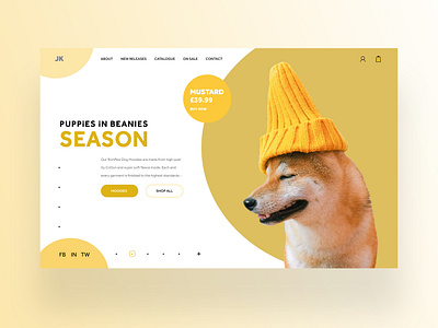 Puppies In beanies Ui Design Concept daily design design design daily graphic design ui ui design ux ux design web design web designer
