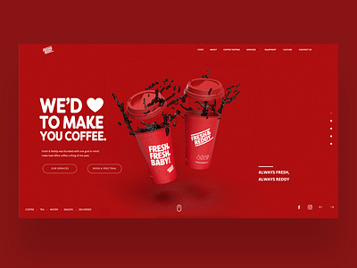 Fresh & Reddy Ui/UX Design daily design design inspiration graphic design photography ui ui design uiux ux ux design web design web designer web development website design