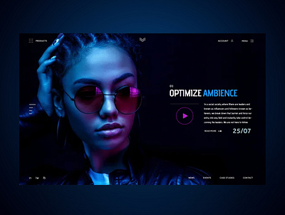 Optimize Ambience Ui Design Concept design graphic design graphics illustration logo photography ui ui design ux ux design web design web designer