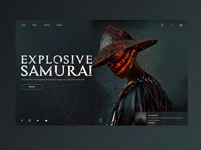 Explosive Samurai Ui Design Concept design graphic design photography samurai ui ui design uiux ux ux design web design web designer