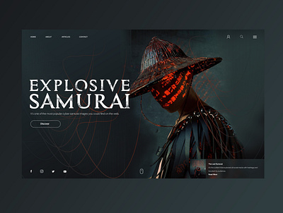 Explosive Samurai Ui Design Concept design graphic design photography samurai ui ui design uiux ux ux design web design web designer