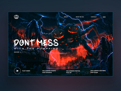 Don't Mess With The Pumpkins Ui Design Concept artwork design graphic design halloween happy halloween illustration logo photography photoshop pumpkin ui ui design ux ux design web design