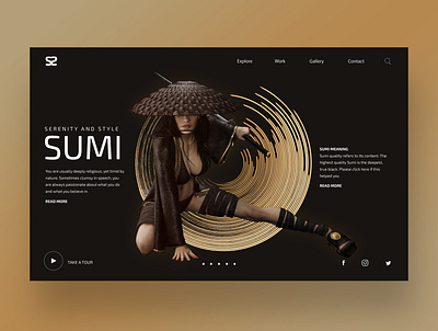 Sumi Website Ui Design Concept branding design graphic design illustration logo photography ui ui design ui designer ux ux design web design web designer