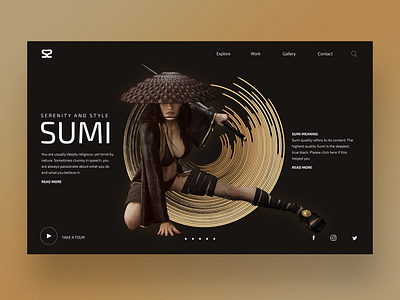 Sumi Website Ui Design Concept branding design graphic design illustration logo photography ui ui design ui designer ux ux design web design web designer