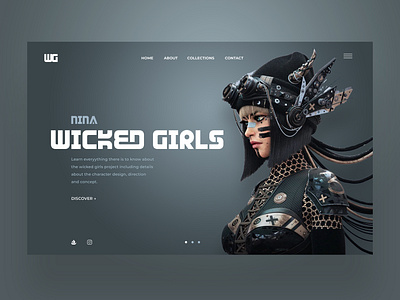 Wicked Girls Ui Design Landing Concept