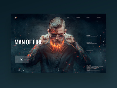 Man Of Fire Website UI Design Concept design graphic design photography product design ui ui design ux ux design web design web designer web developer