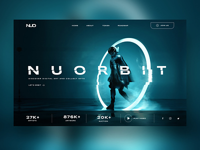 Nu Orbit Web Ui Design Landing Page Concept design futuristic graphic design nft nftart photography technology ui ui design uiux ux ux design web design