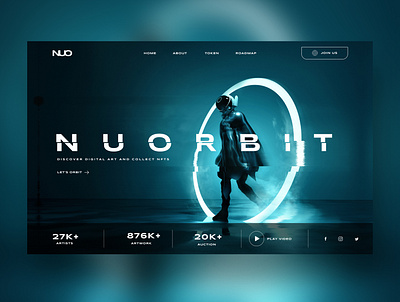 Nu Orbit Web Ui Design Landing Page Concept design futuristic graphic design nft nftart photography technology ui ui design uiux ux ux design web design