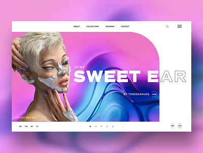 Oh My Sweet Ear Website Ui Design Concept design graphic design illustration nft nft art nft for sale photography ui ui design ux ux design web design