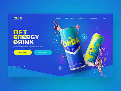 Omni Energy NFT Drink Website Design