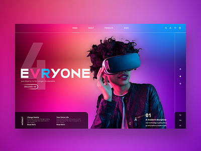 4 Evryone Web Ui Design Concept design graphic design nft photography ui ui design ux ux design virtual reality vr web design