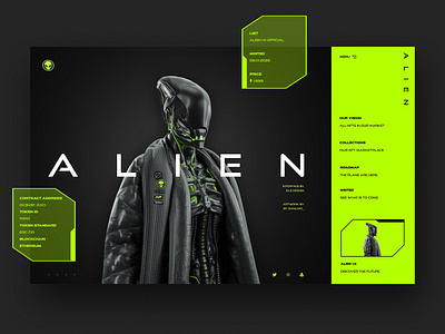 Alien Website Ui Design Concept