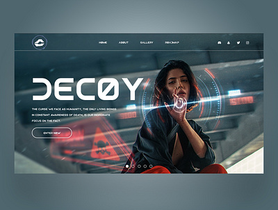 Decoy Website Ui Design Concept cyberpunk design graphic design photography ui ui design ux ux design web design web designer