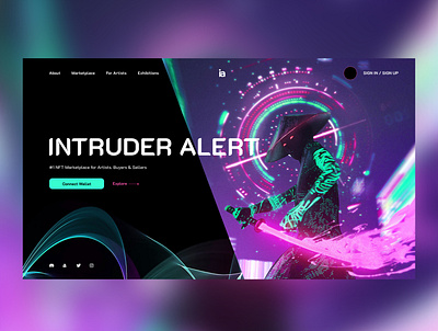 Intruder Alert Website Ui Design Concept 3d animation branding design graphic design logo motion graphics photography ui ui design ux ux design web design