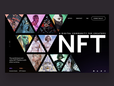 Trigon NFt Web Ui Design Concept crypto cryptocurrency design graphic design metaverse nft photography ui ui design ux ux design web design