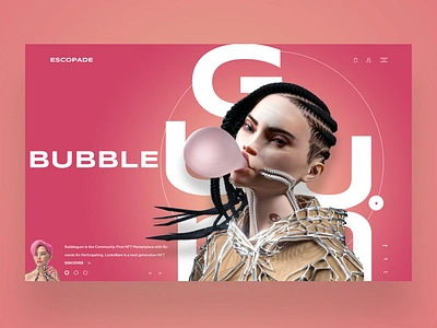 BubbleGum NFT Web Ui Design Concept design digital art graphic design nft nft artwork photography ui ui design ux ux design web design