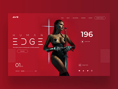 Human Edge Web Ui Design Concept design graphic design nft nft art photography ui ui design ux ux design web design