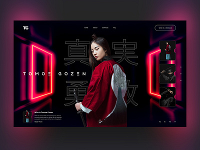 Tomoe Gozen Web Ui Design Concept