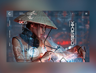 Cyberchik Web Ui Design Concept cyber cyberpunk design futuristic graphic design photography technology ui ui design ux ux design web design