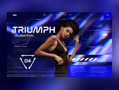 Triumph Web Ui Design Concept black history cyber cyberpunk design graphic design photography ui ui design ux ux design web design