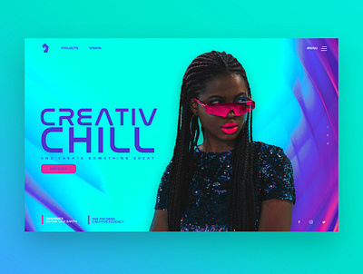 Creativ Chill Web Ui Design Concept artist design graphic design illustration logo model photography ui ui design ux ux design web design