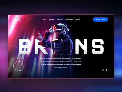 Brains Web Ui Design Landing branding design digital graphic design illustration logo photography ui ui design ux ux design web design