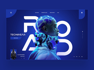 Road Techwear Web Ui Design Landing Shot