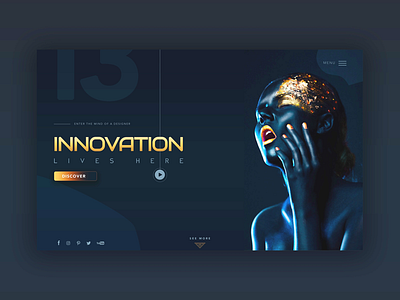 Innovation Lives Here blue gold graphic graphic design photography ui design user interface ux design web design