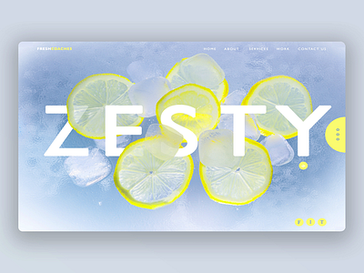 Zesty (UI Design Concept) design daily design inspiration graphic design ice lemon photography ui design user interface ux design web design