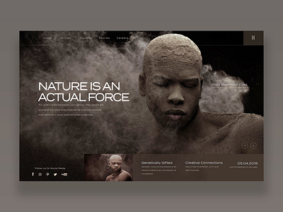 Nature Is An Actual Force graphic design photography ui design uiux user experience user interface ux design web design